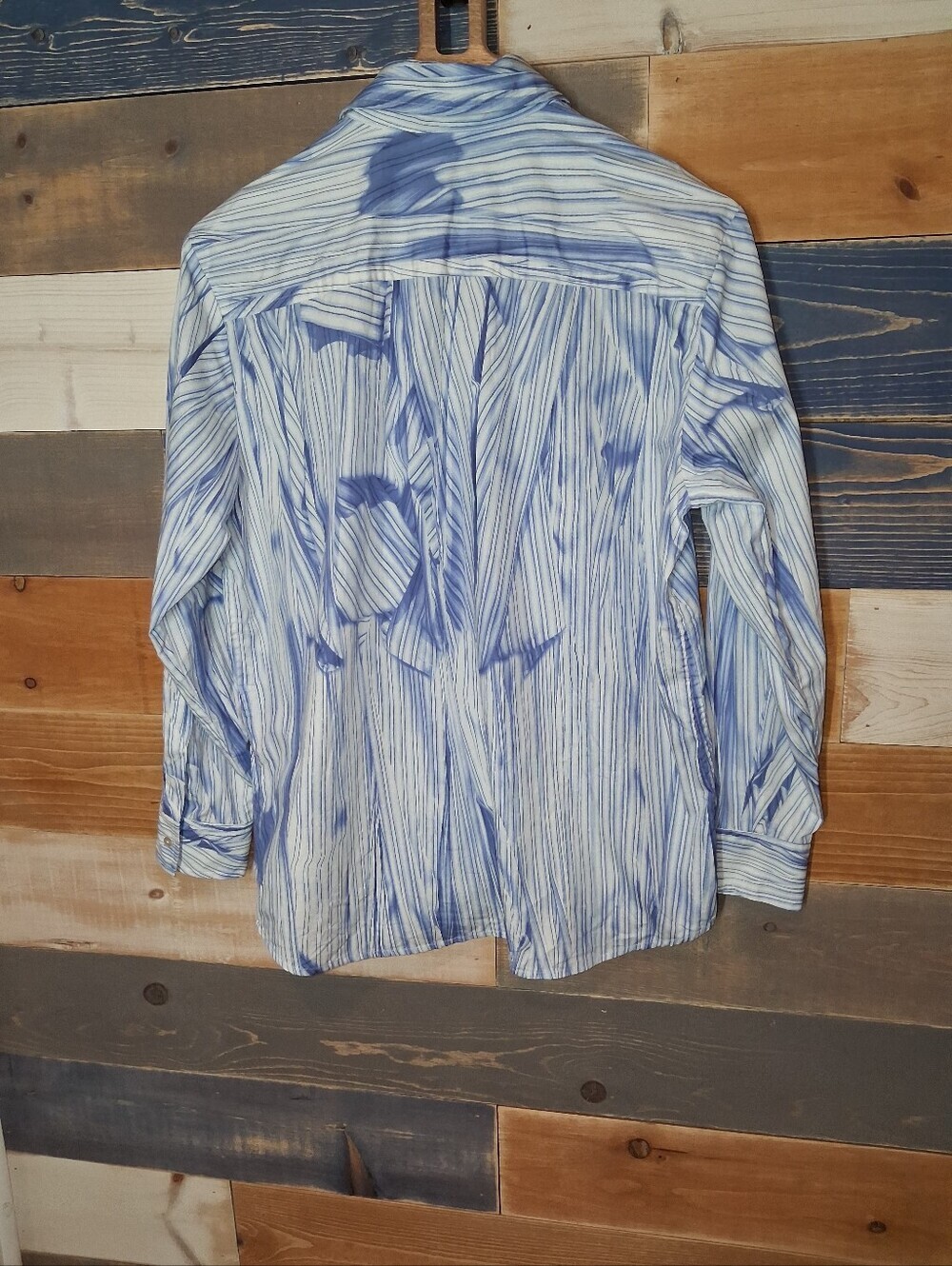 Desigual Dress Shirt Cotton M Blue White Contemporary - Picture 4 of 9